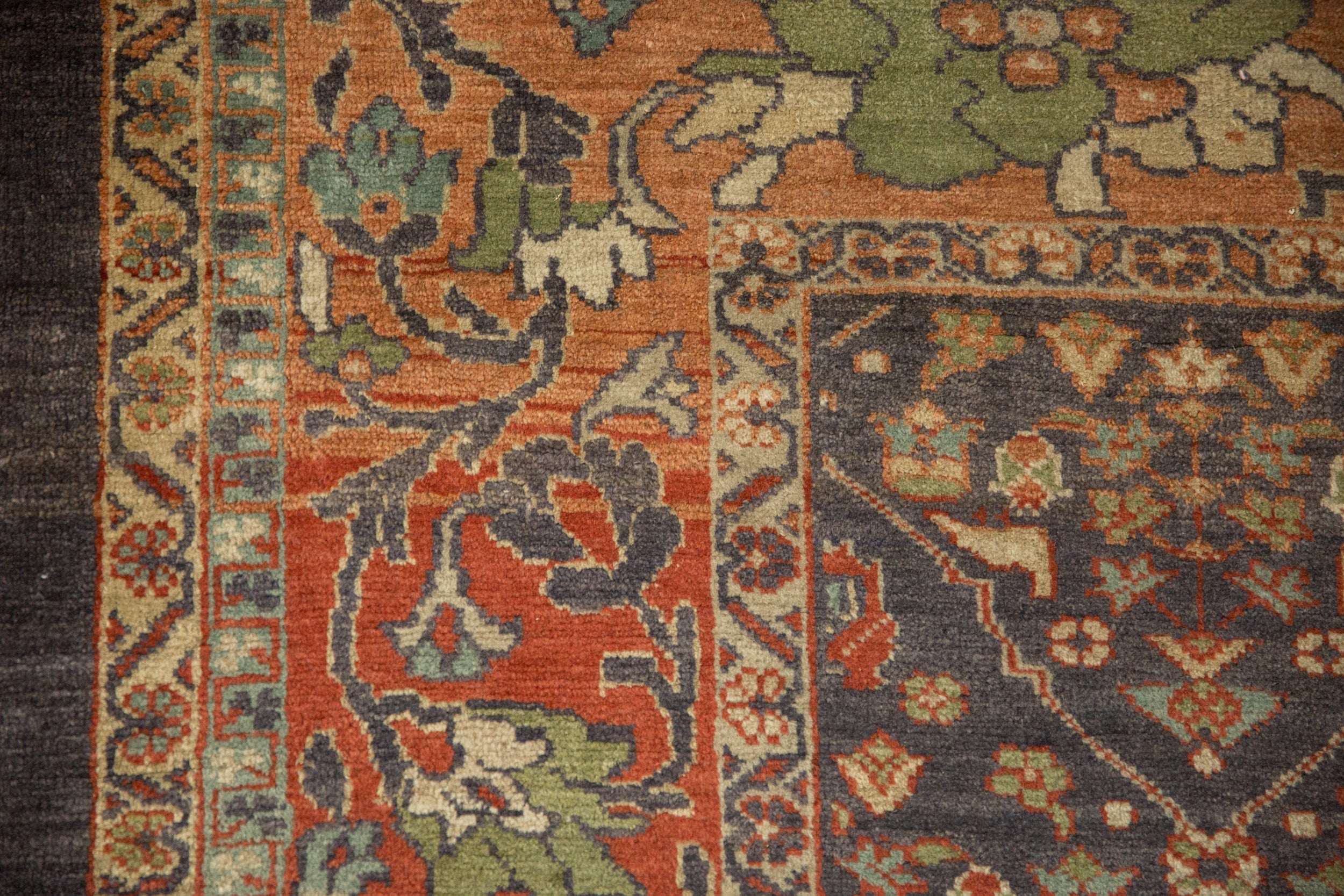 RESERVED 10.5x13.5 Vintage Distressed Mahal Carpet