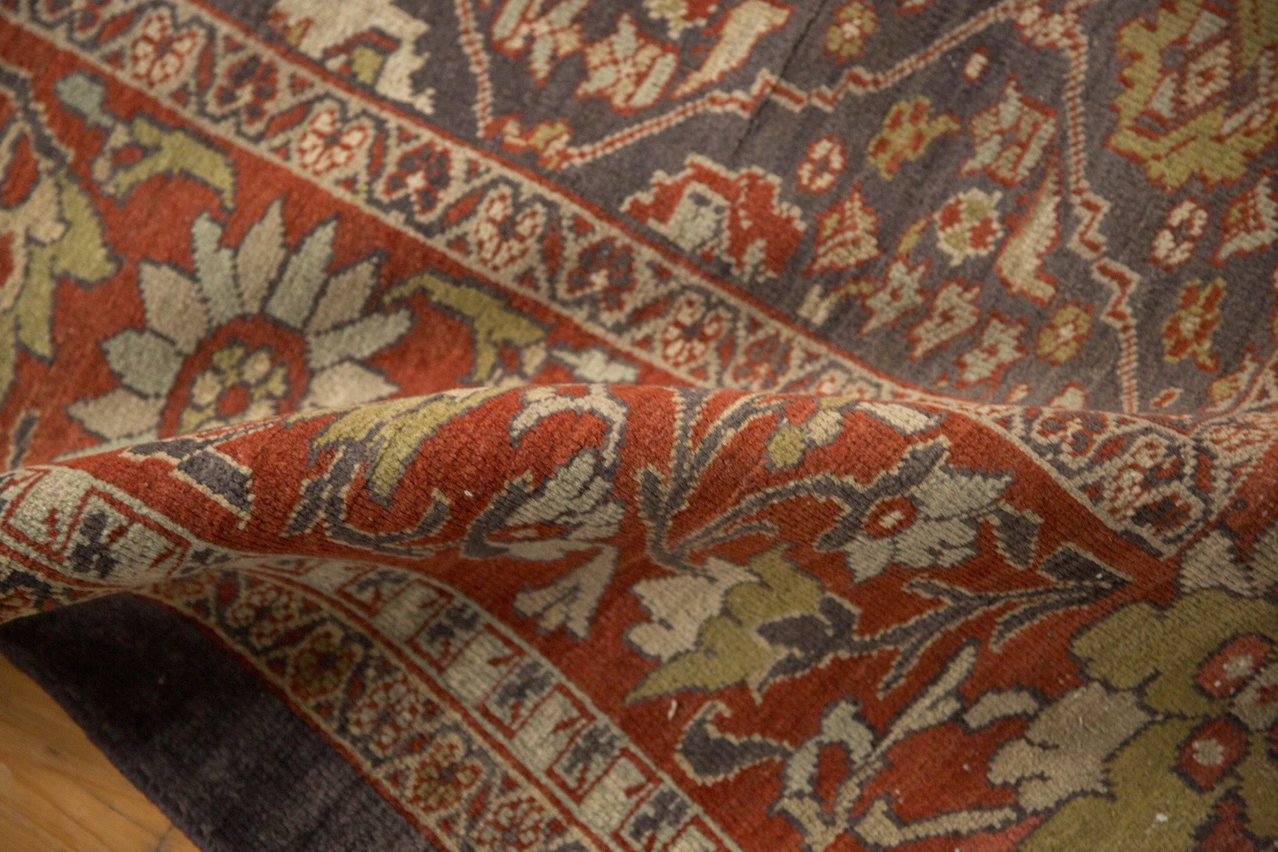 RESERVED 10.5x13.5 Vintage Distressed Mahal Carpet