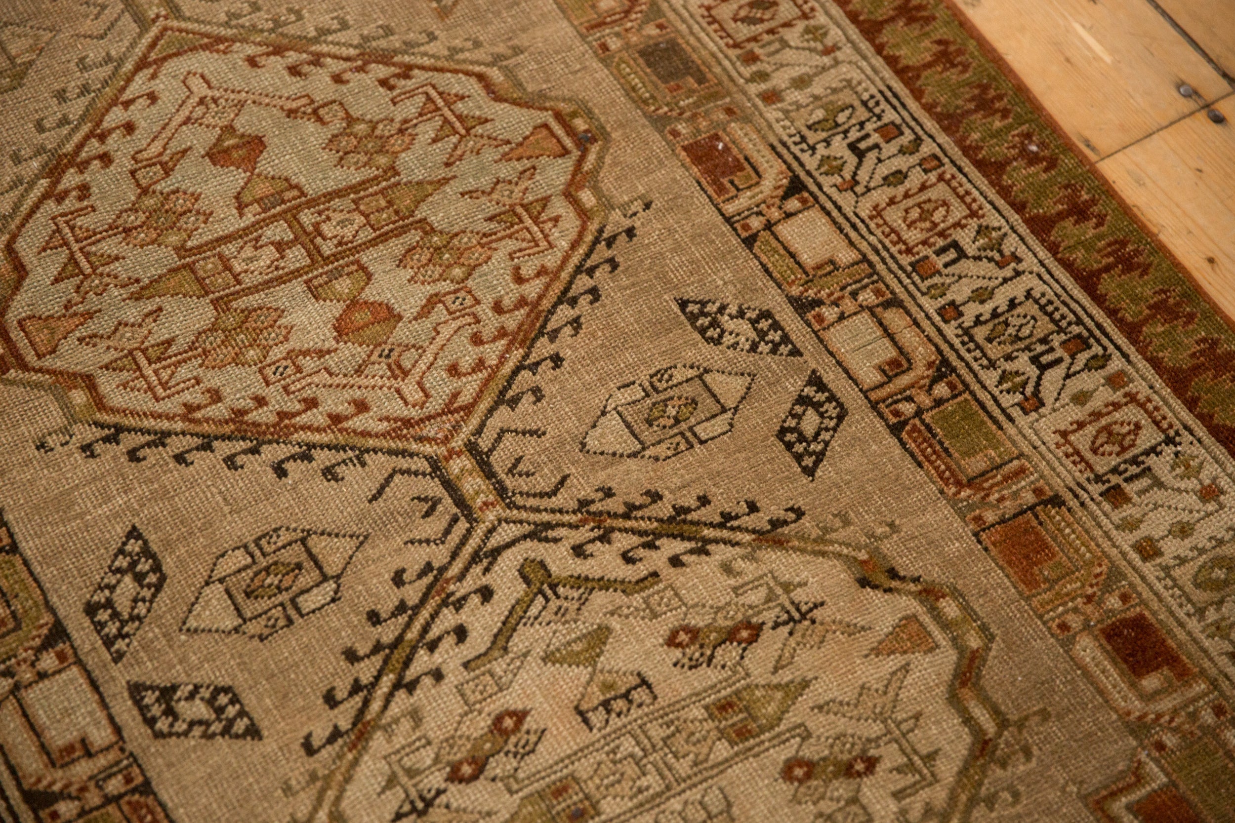 3.5x8.5 Vintage Distressed Serab Rug Runner