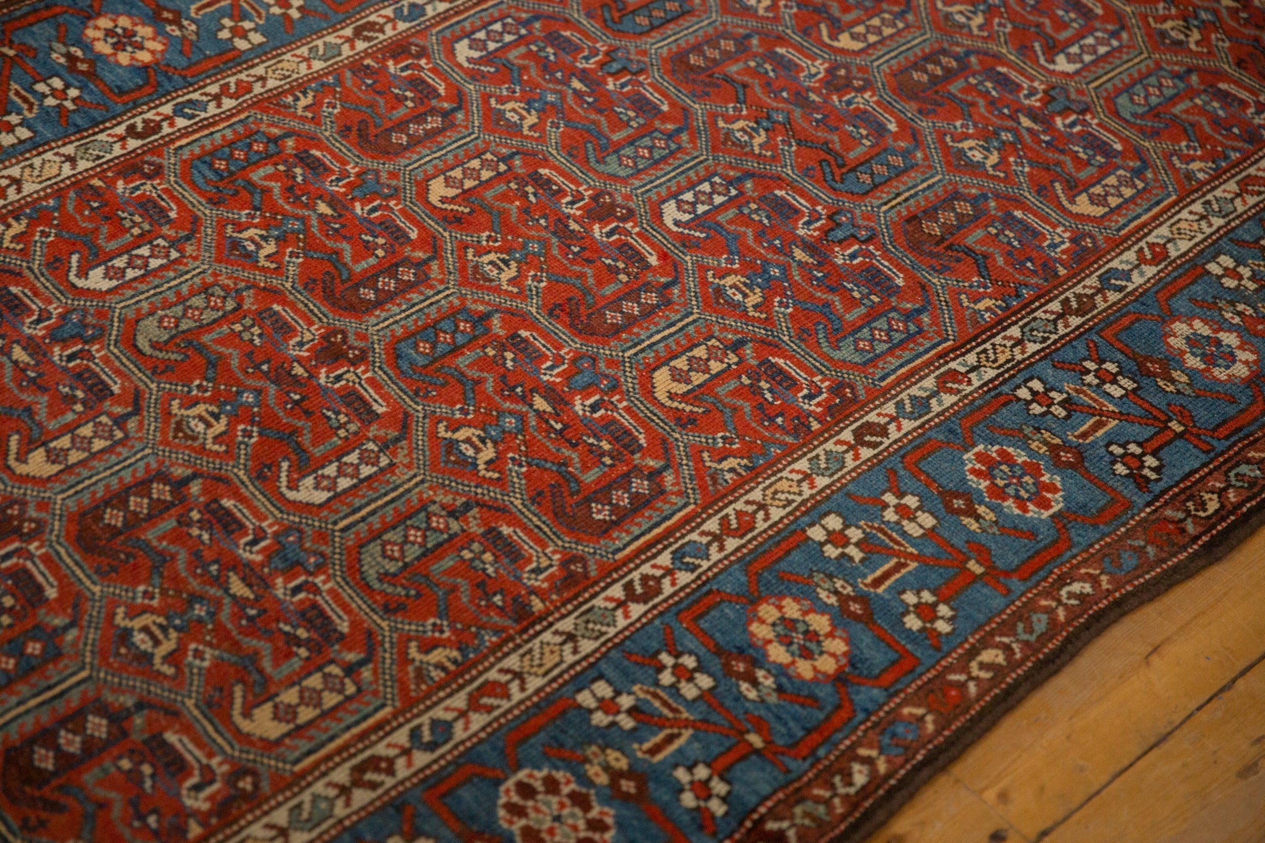 3.5x9.5 Antique Fine Kurdish Hamadan Rug Runner