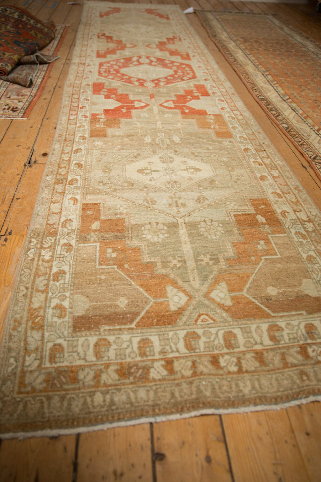 3.5x14.5 Vintage Distressed Malayer Rug Runner