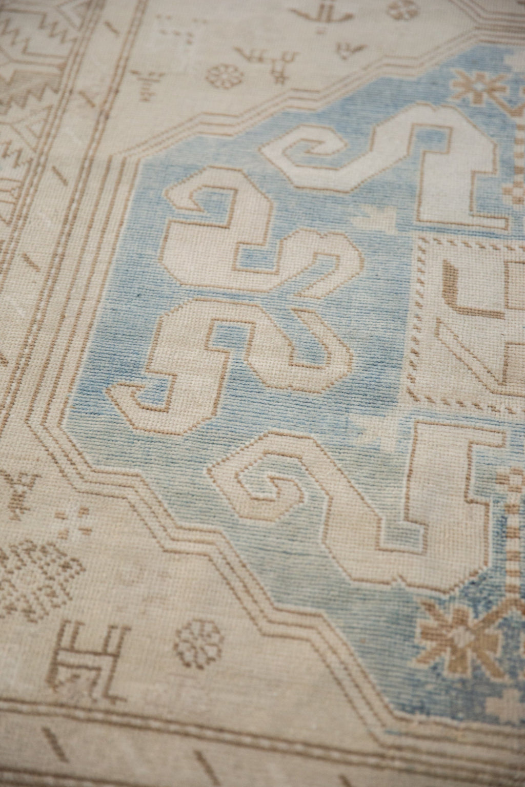 4x10.5 Vintage Distressed Caucasian Rug Runner