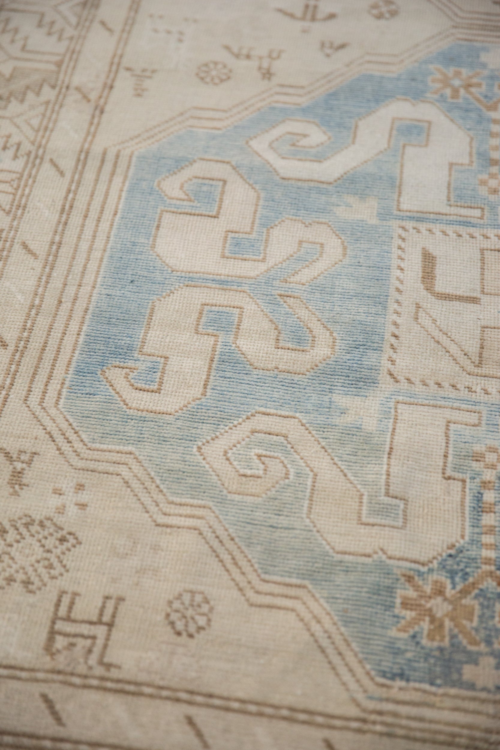 4x10.5 Vintage Distressed Caucasian Rug Runner