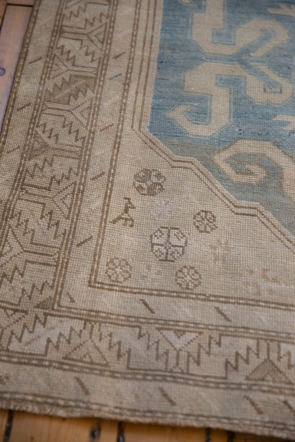 4x10.5 Vintage Distressed Caucasian Rug Runner