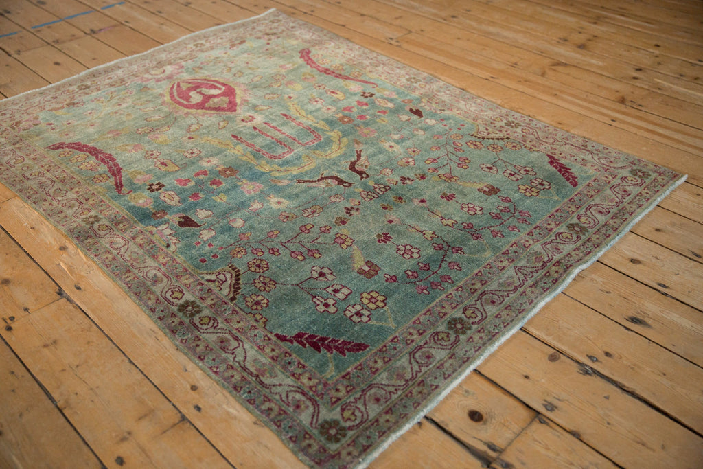 4x5.5 Vintage Distressed Meshed Rug