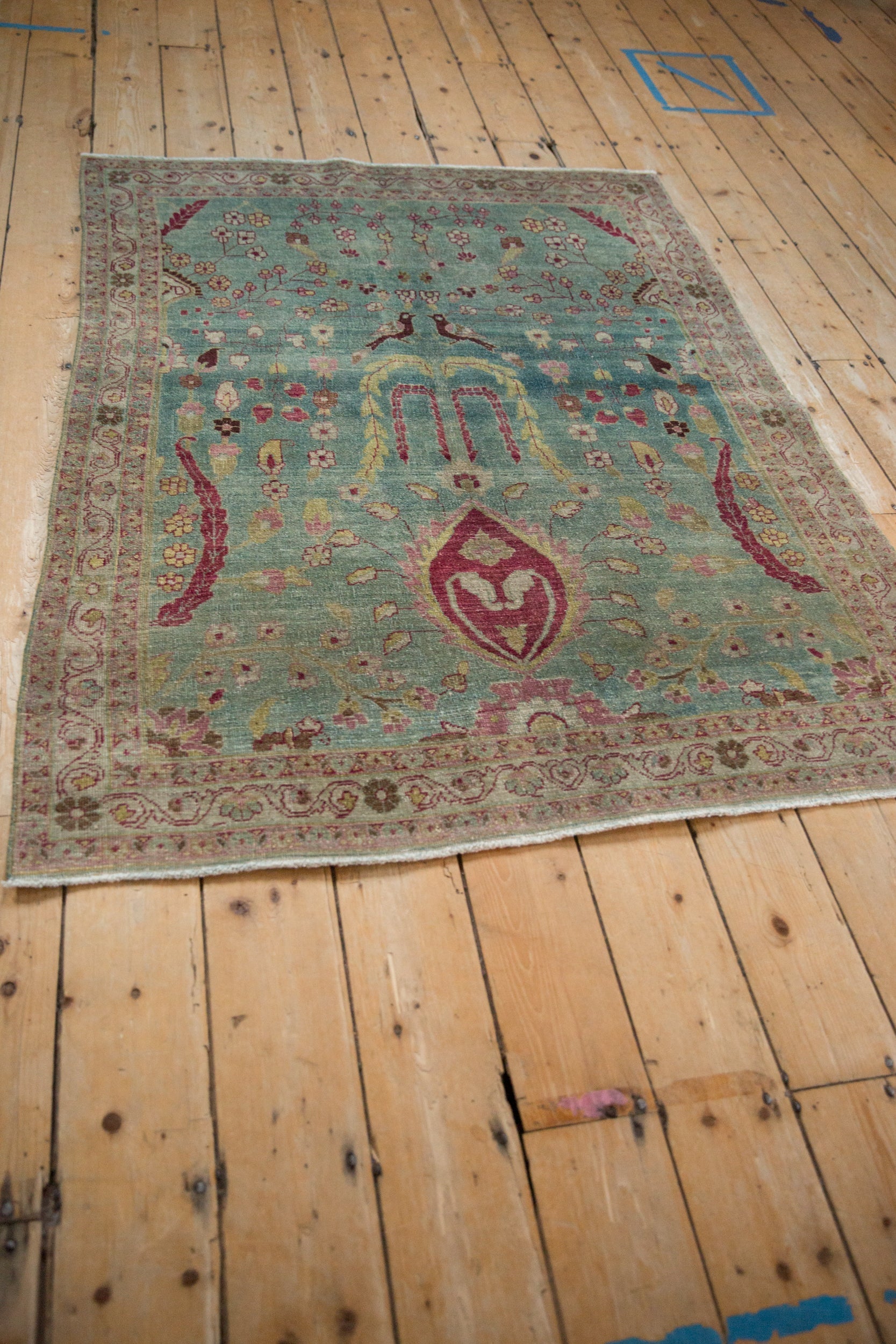 4x5.5 Vintage Distressed Meshed Rug
