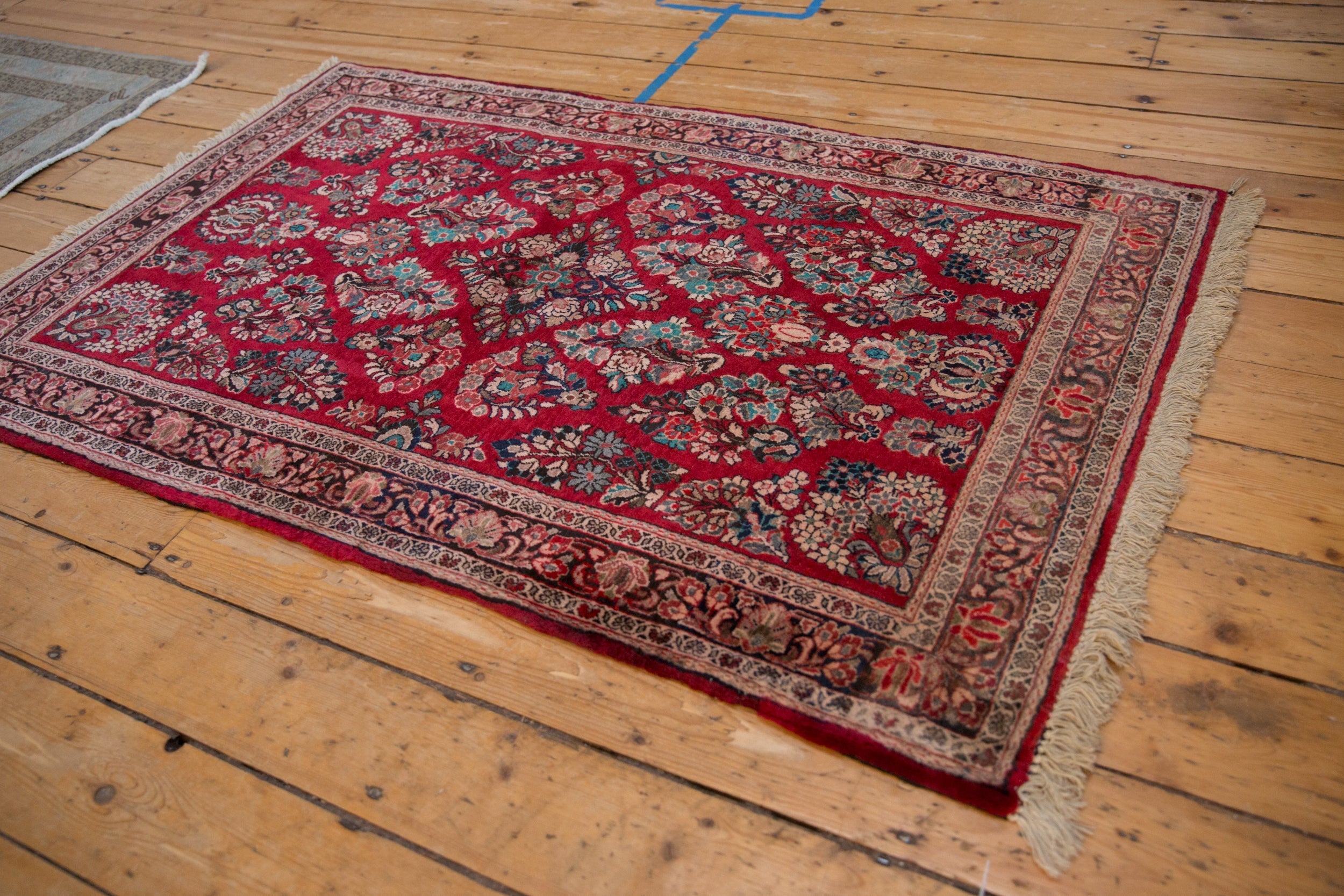 3.5x5 Vintage Fine Sarouk Rug