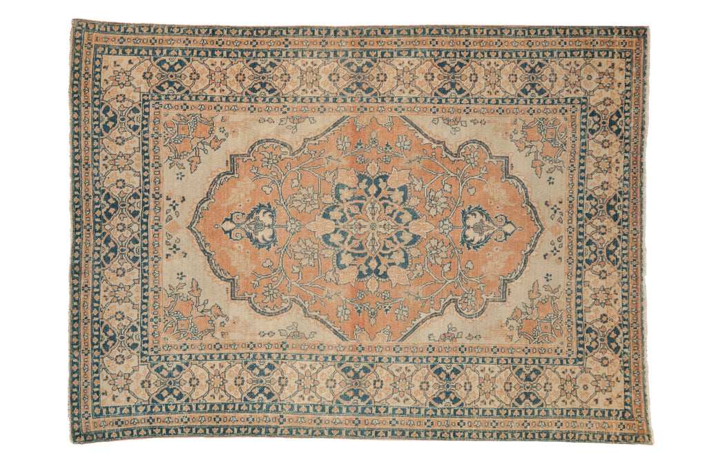 4.5x6 Vintage Distressed Tabriz Rug