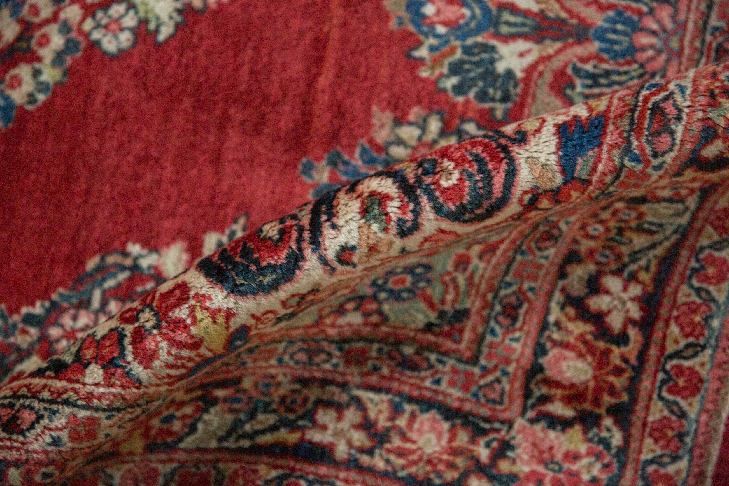 3.5x5 Vintage Sarouk Rug