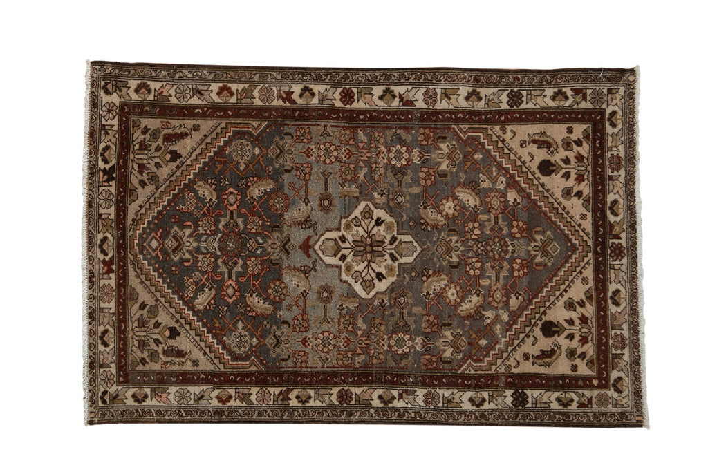 3.5x5.5 Vintage Distressed Hamadan Rug