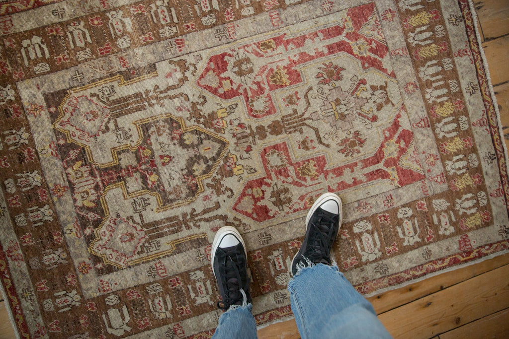 3.5x5 Vintage Distressed Anatolian Rug