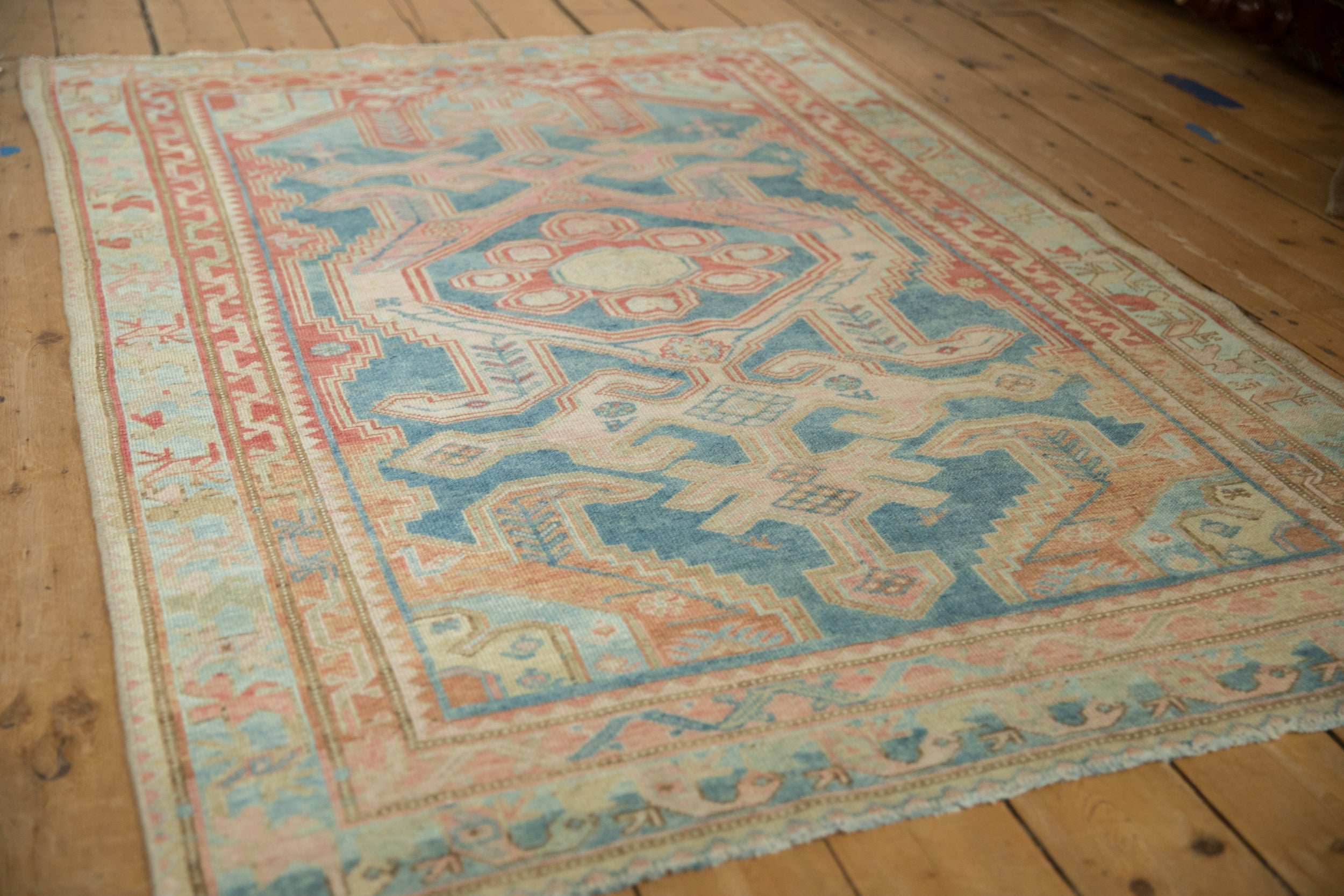 4x6 Vintage Distressed Malayer Rug
