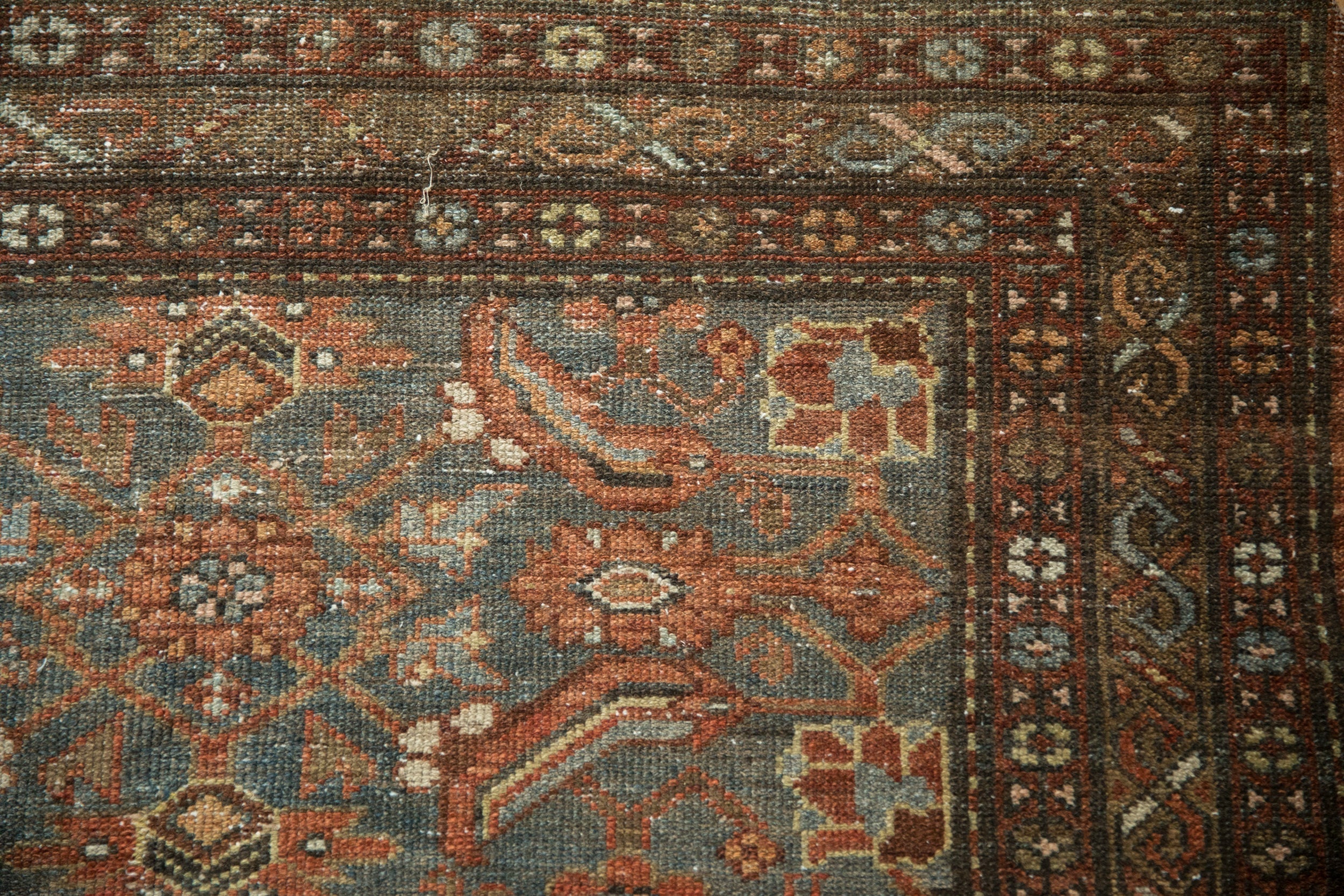 4x6.5 Vintage Distressed Malayer Rug