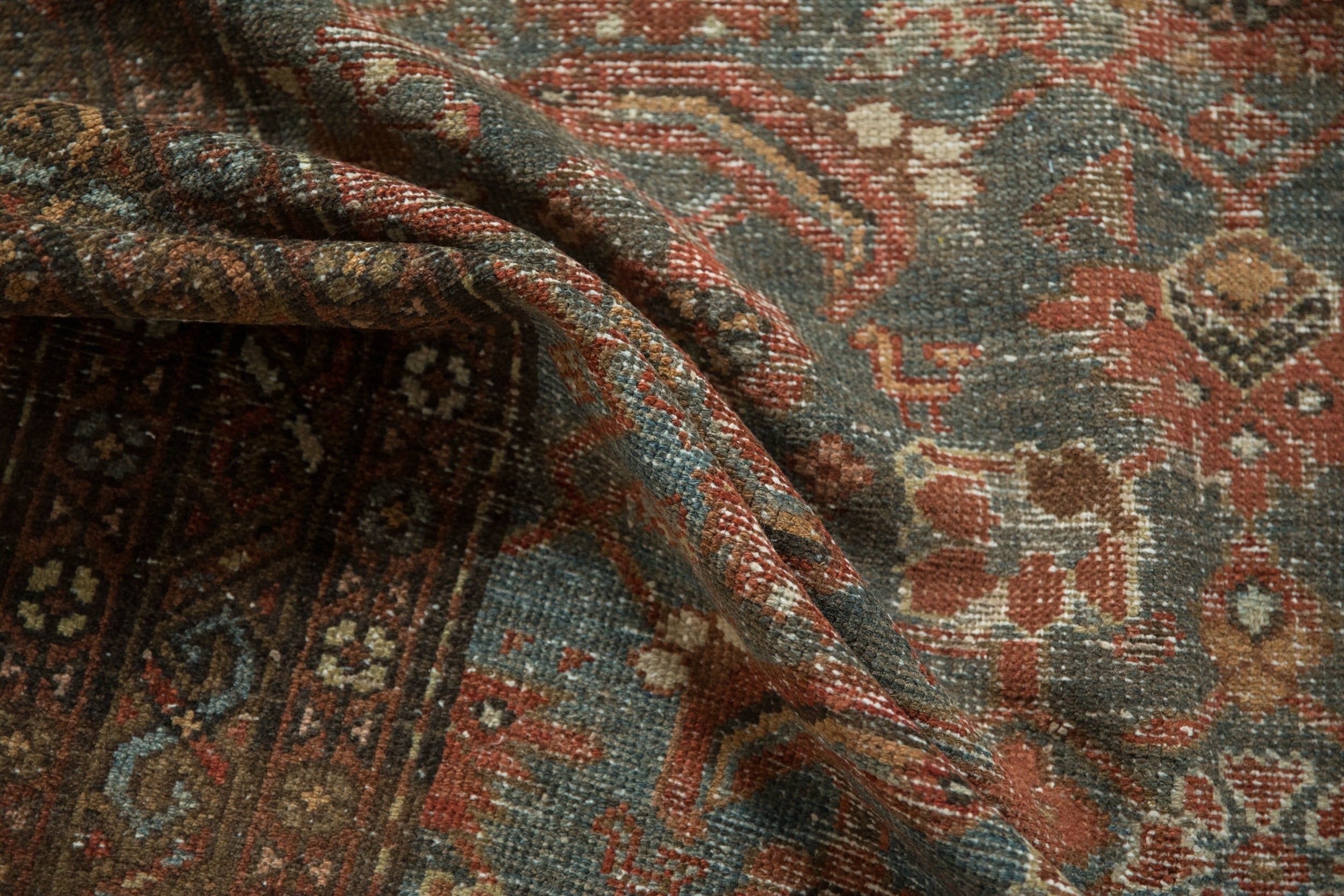 4x6.5 Vintage Distressed Malayer Rug
