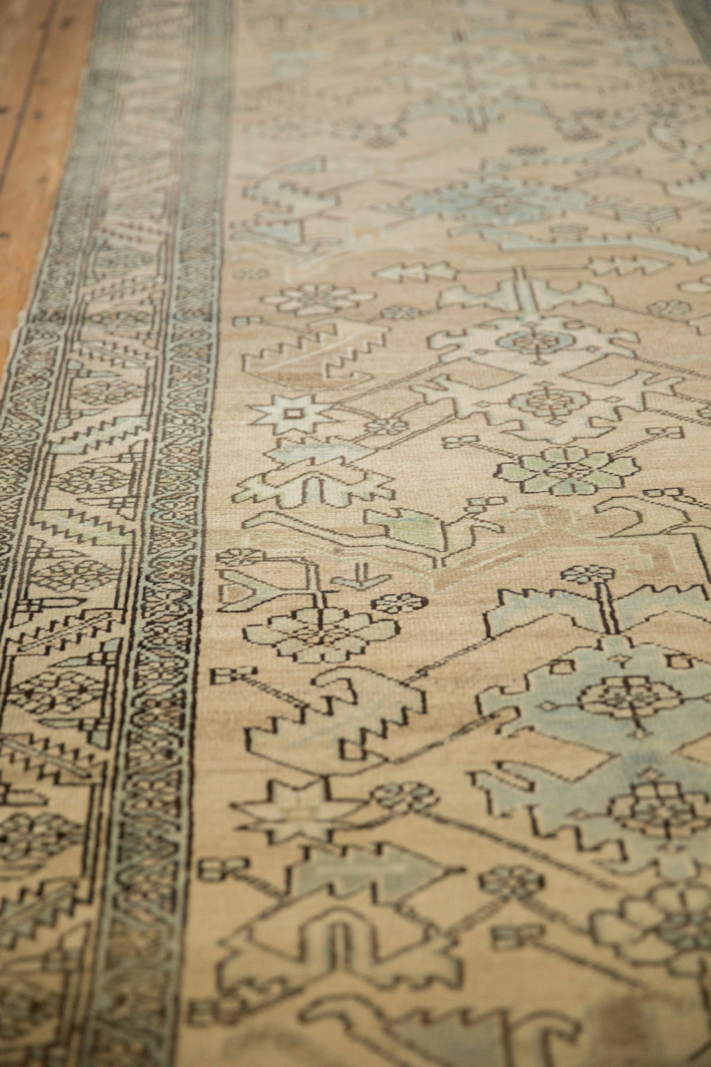 3.5x14.5 Vintage Distressed Heriz Rug Runner