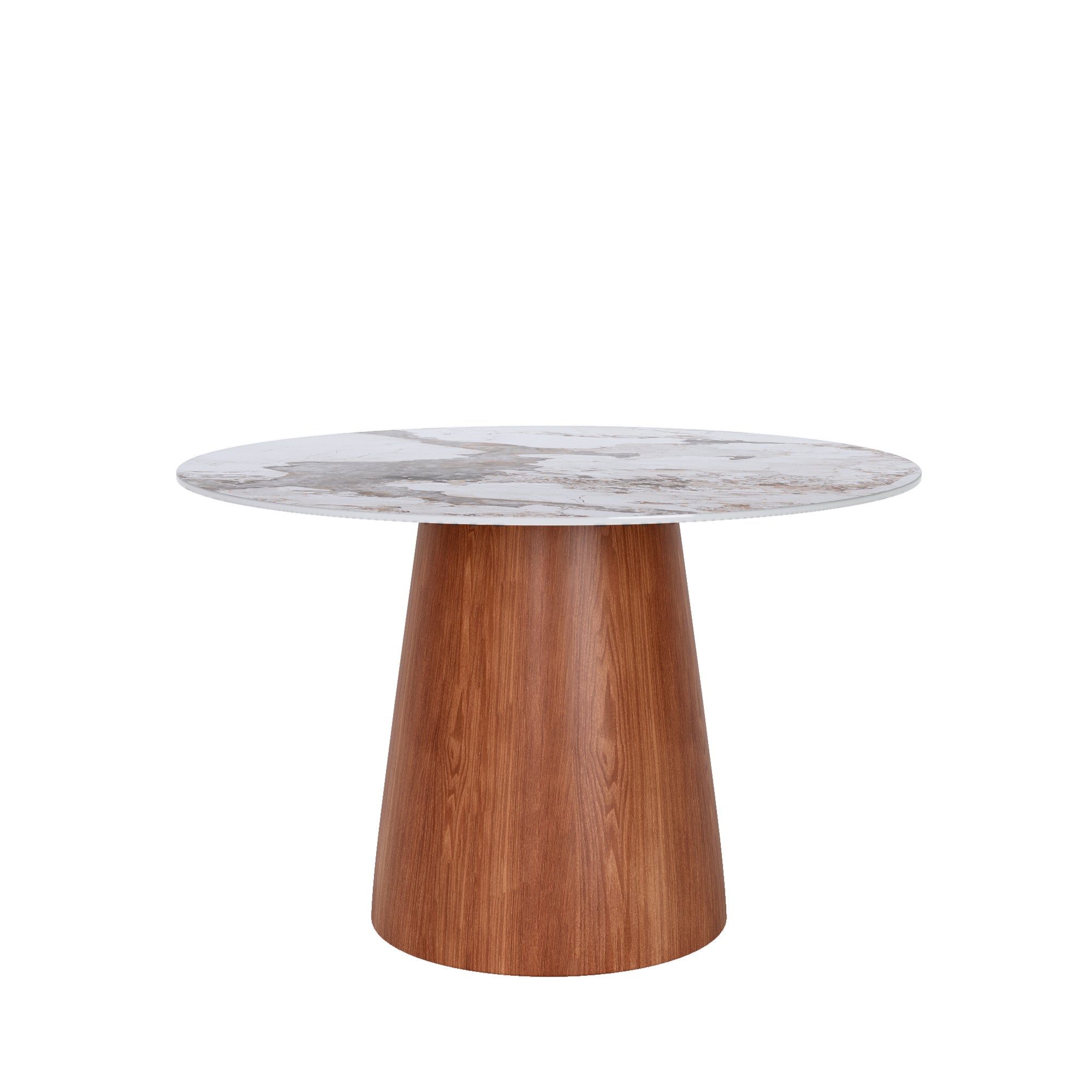 Small Round Solid Wood Pedestal Dining Table Table 43' For 2-4 Person - Colorful