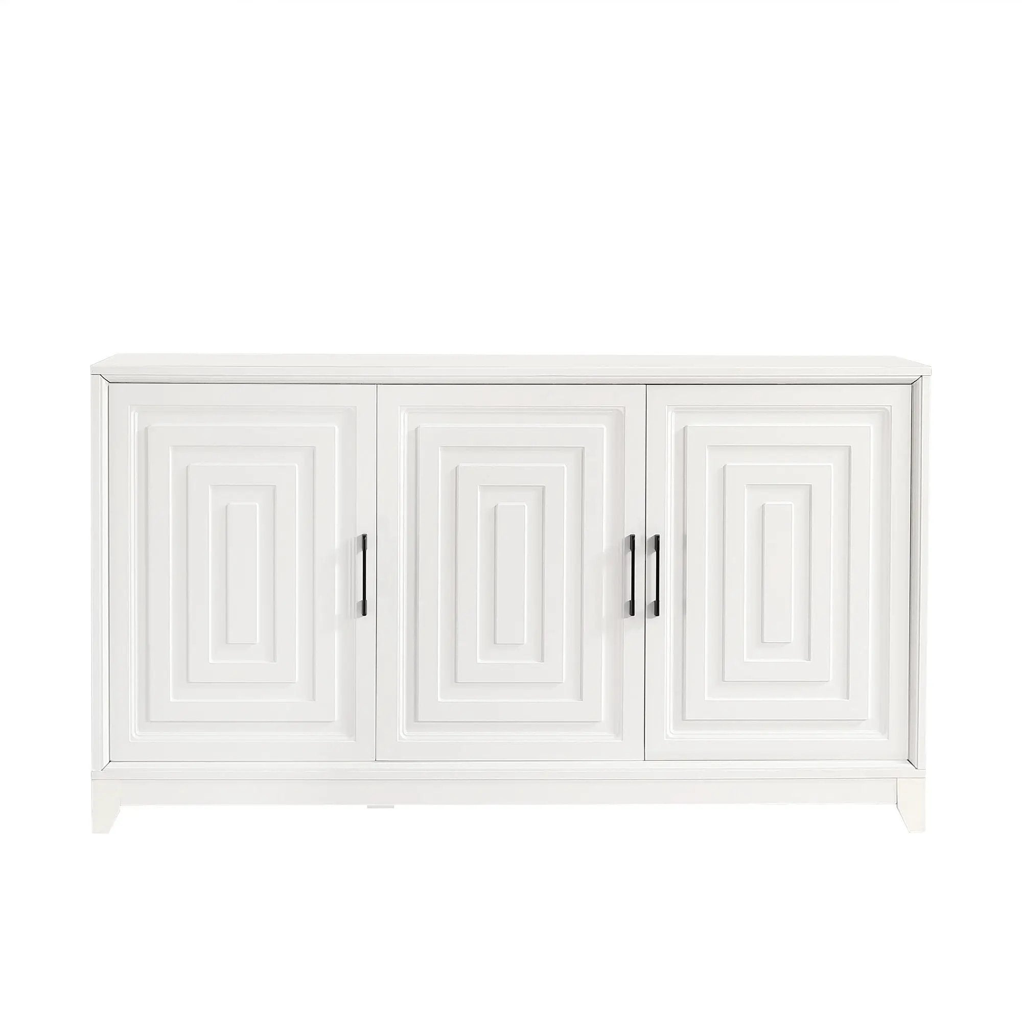 TV Stand For TVs Up To 65", Modern Entertainment Center Media Console Cabinet With 2 Spacious Storage Space, Solid Wood Legs For Living Room