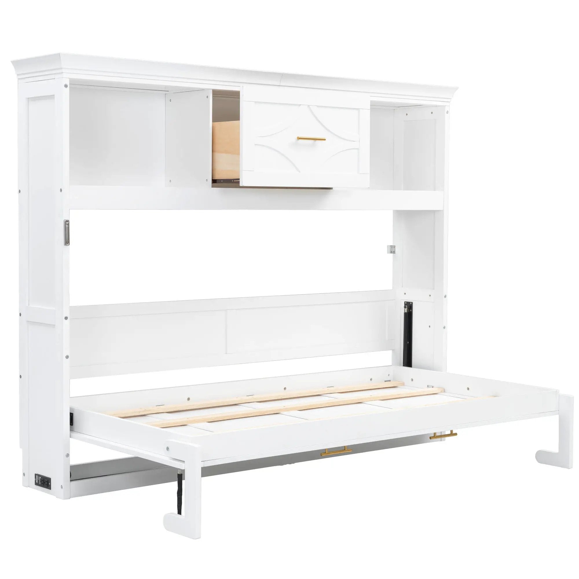 Murphy Bed With Charging Station And Drawer