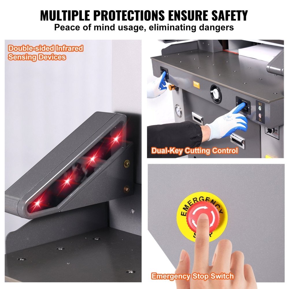 Electric Heavy Duty Hydraulic Paper Cutter Machine With Touchscreen, 26 Inch (SAK92518)