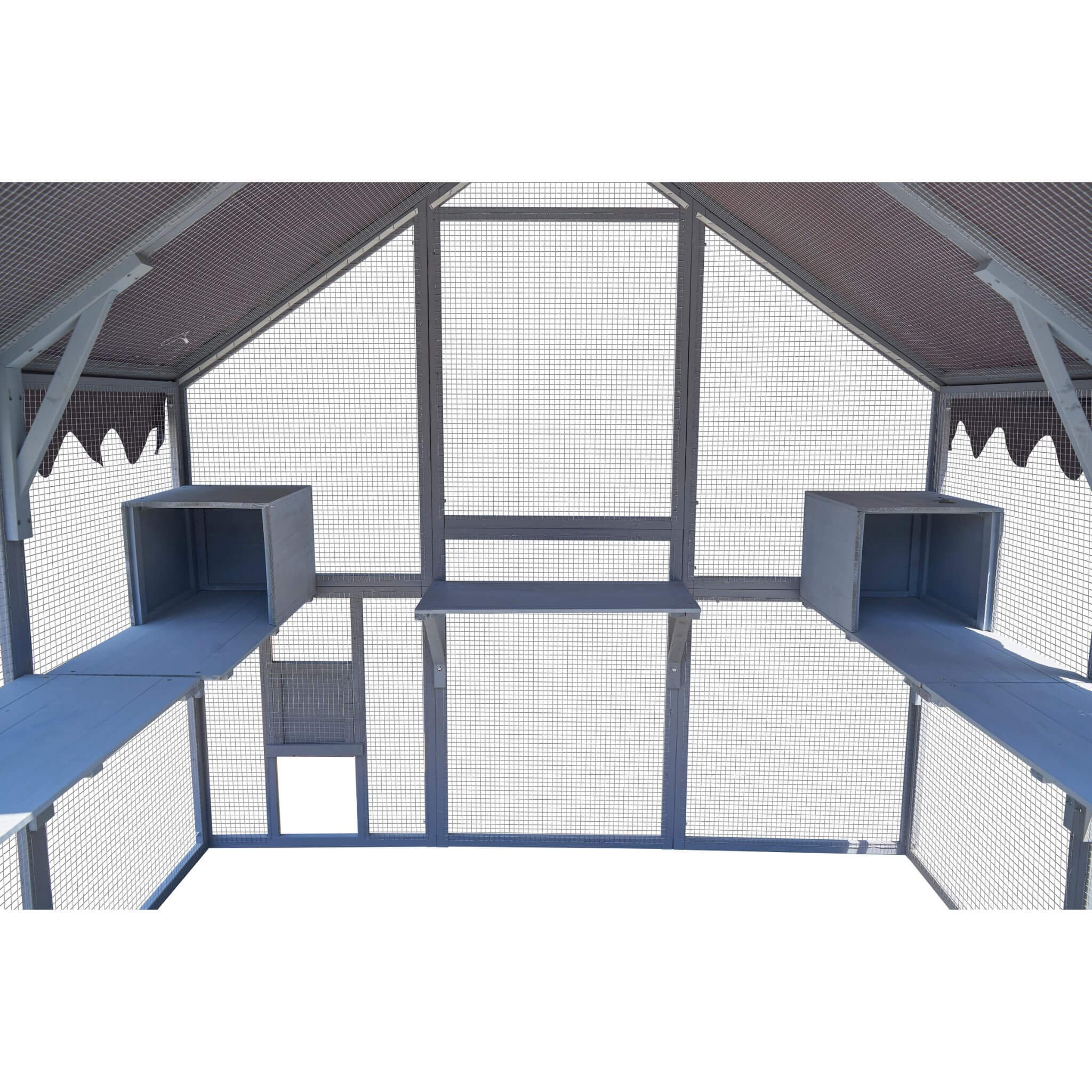 Extra Large Outdoor Cat Kitten Playpen House With Platforms, And Waterproof Cover (SAK55092)