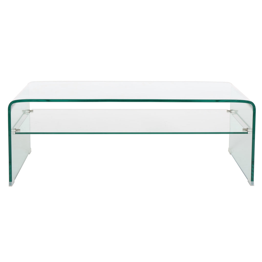 COFFEE TABLE 12MM TEMPERED BENT GLASS ,8MM SHELF GLASS