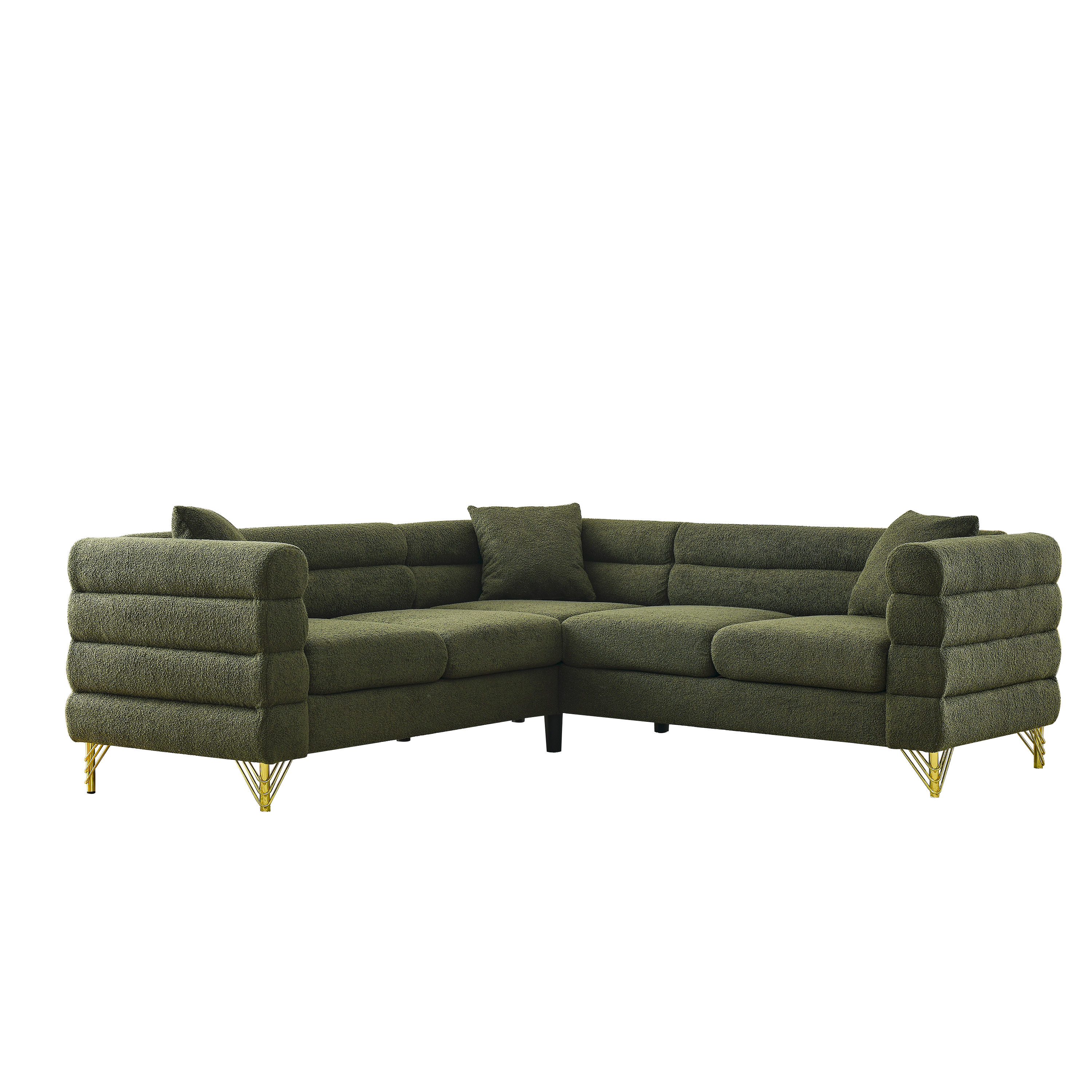 81.5-Inch Oversized Corner Sofa, L-Shaped Sectional Couch,   5-Seater Corner Sofas with 3 Cushions for Living Room, Bedroom, Apartment, Office