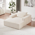 75-Inch Corduroy Sponge Sofa Lounge Chair,No Assembly Required,Fluffy Modern Sleeper Chair for Indoor Living Room Bedroom