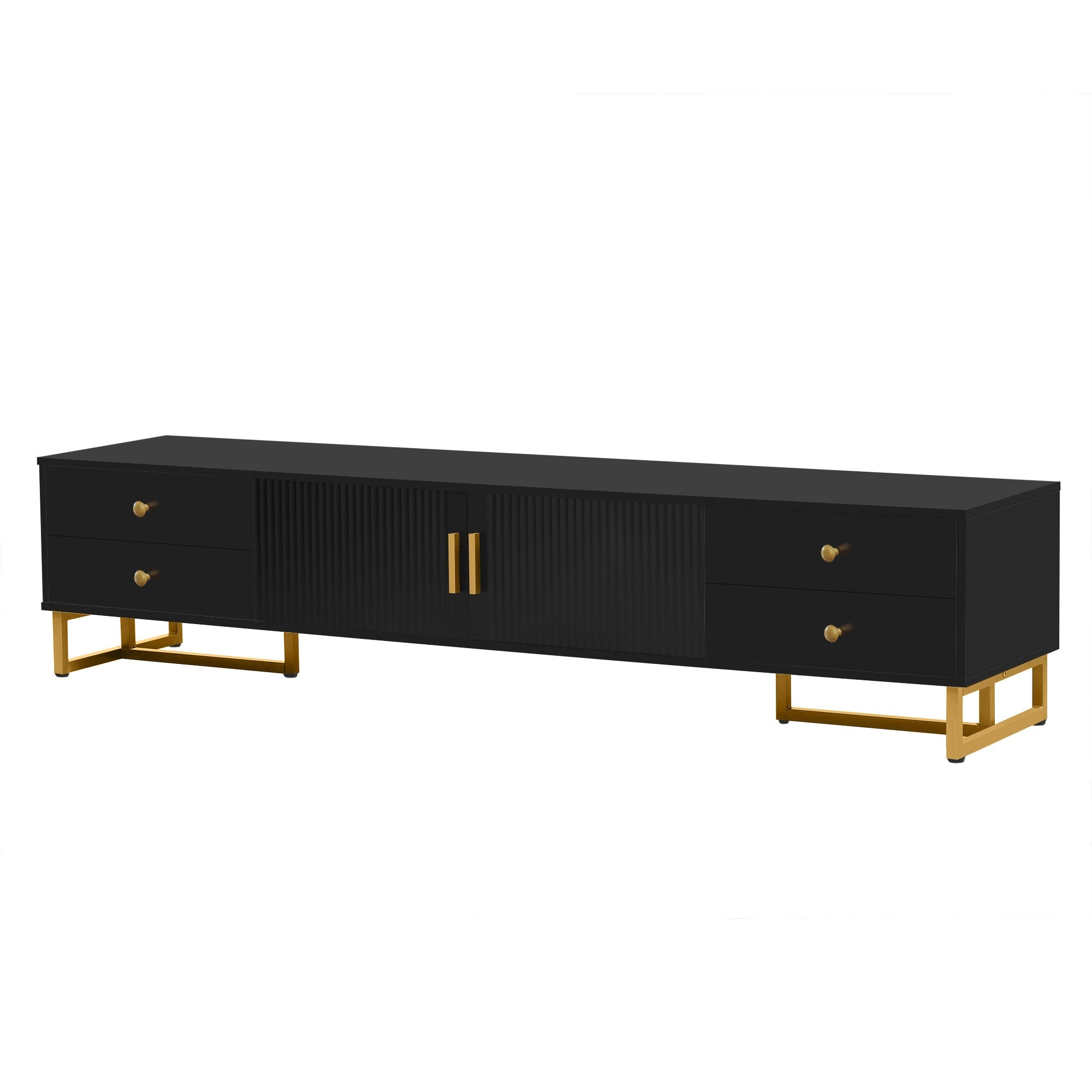U-Can TV Stand for 65+ Inch TV, Entertainment Center TV Media Console Table, Modern TV Stand with Storage, TV Console Cabinet Furniture for Living Room(OLD SKU: WF530740AAB)