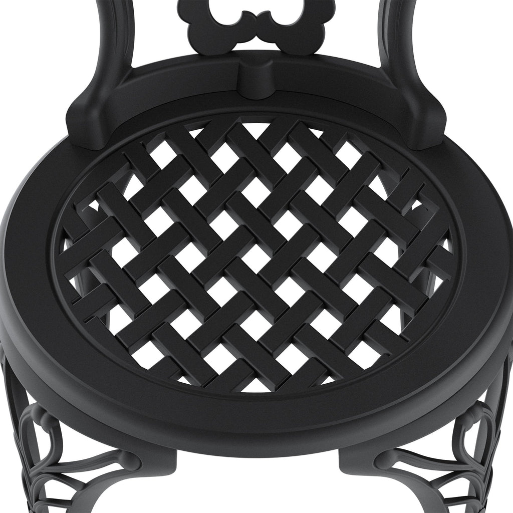7-Piece Set Of All-Weather Cast Aluminum Dining Furniture Set With Black Frame