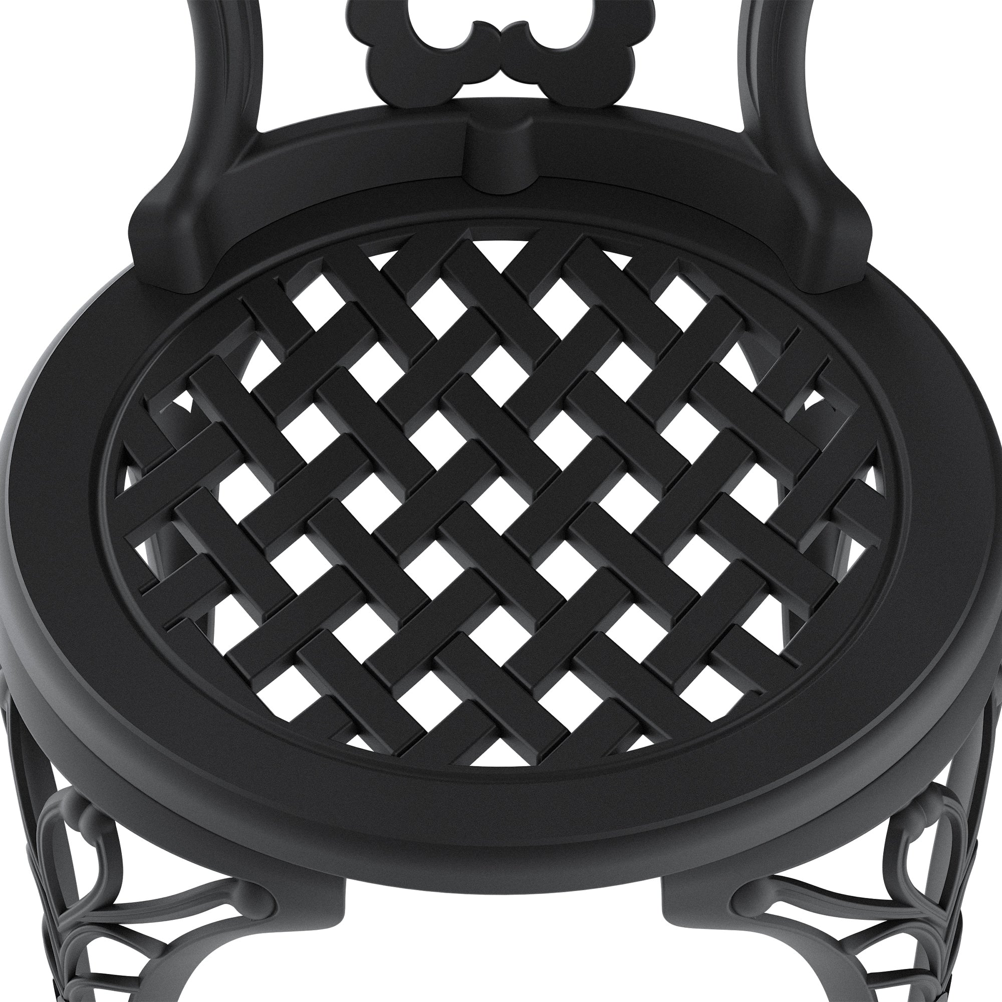 7-Piece Set Of All-Weather Cast Aluminum Dining Furniture Set With Black Frame
