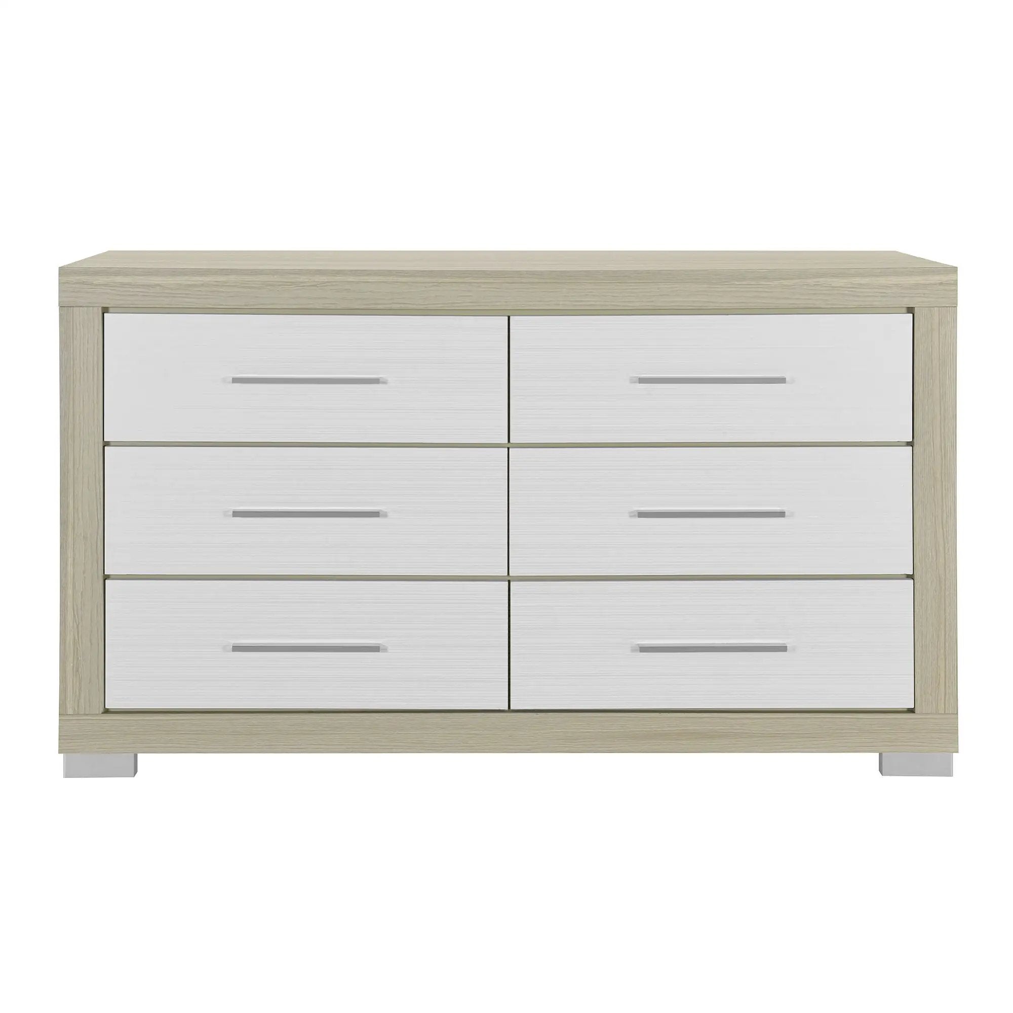 Elsa - 2 Toned And Dresser With Bar Handle And Construction