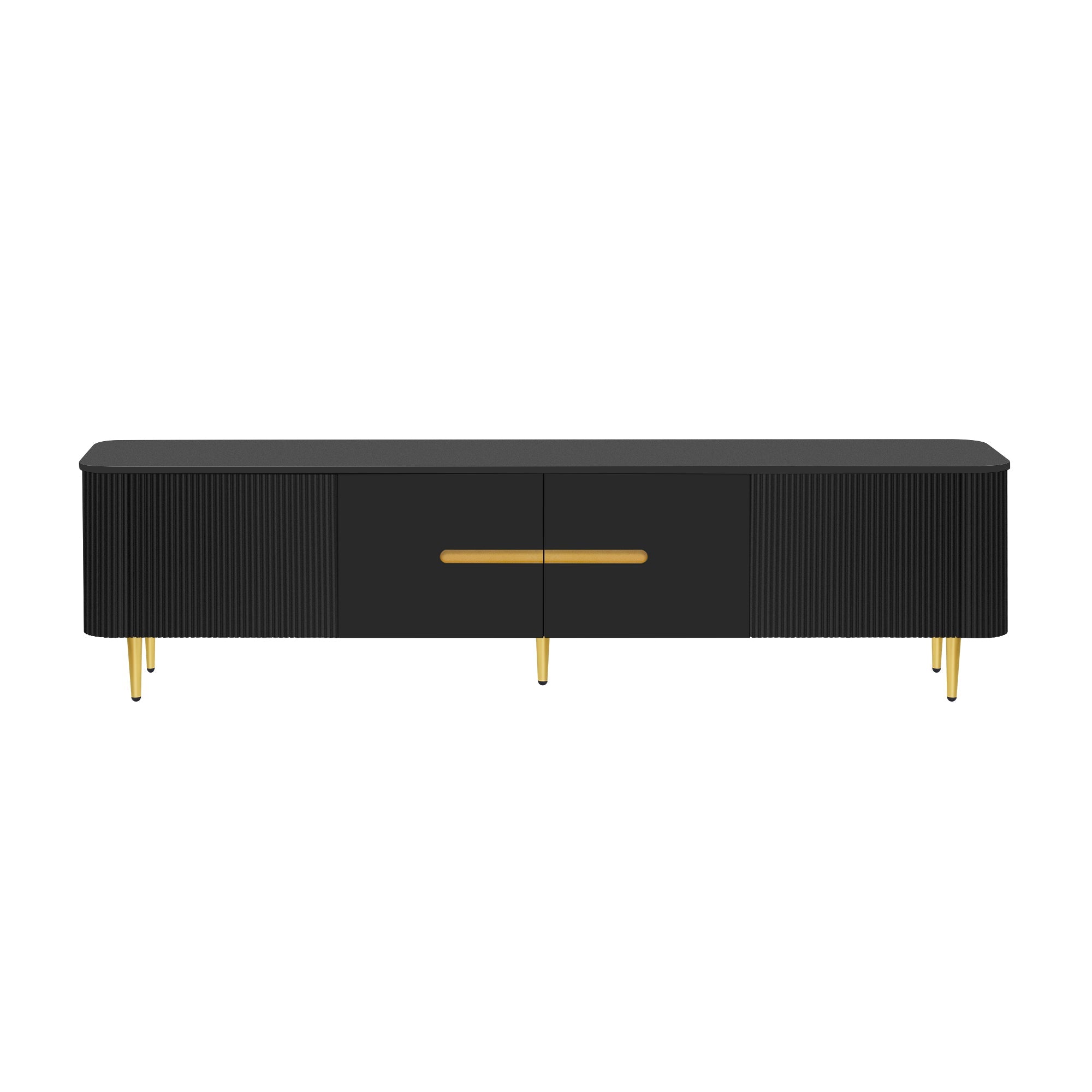 U-Can 78.7''Minimalist TV Stand for TVs up to 85 Inches, Modern Entertainment Center Media Console with 4 Spacious Cabinets for Living room(OLD SKU: SJ000125AAB)