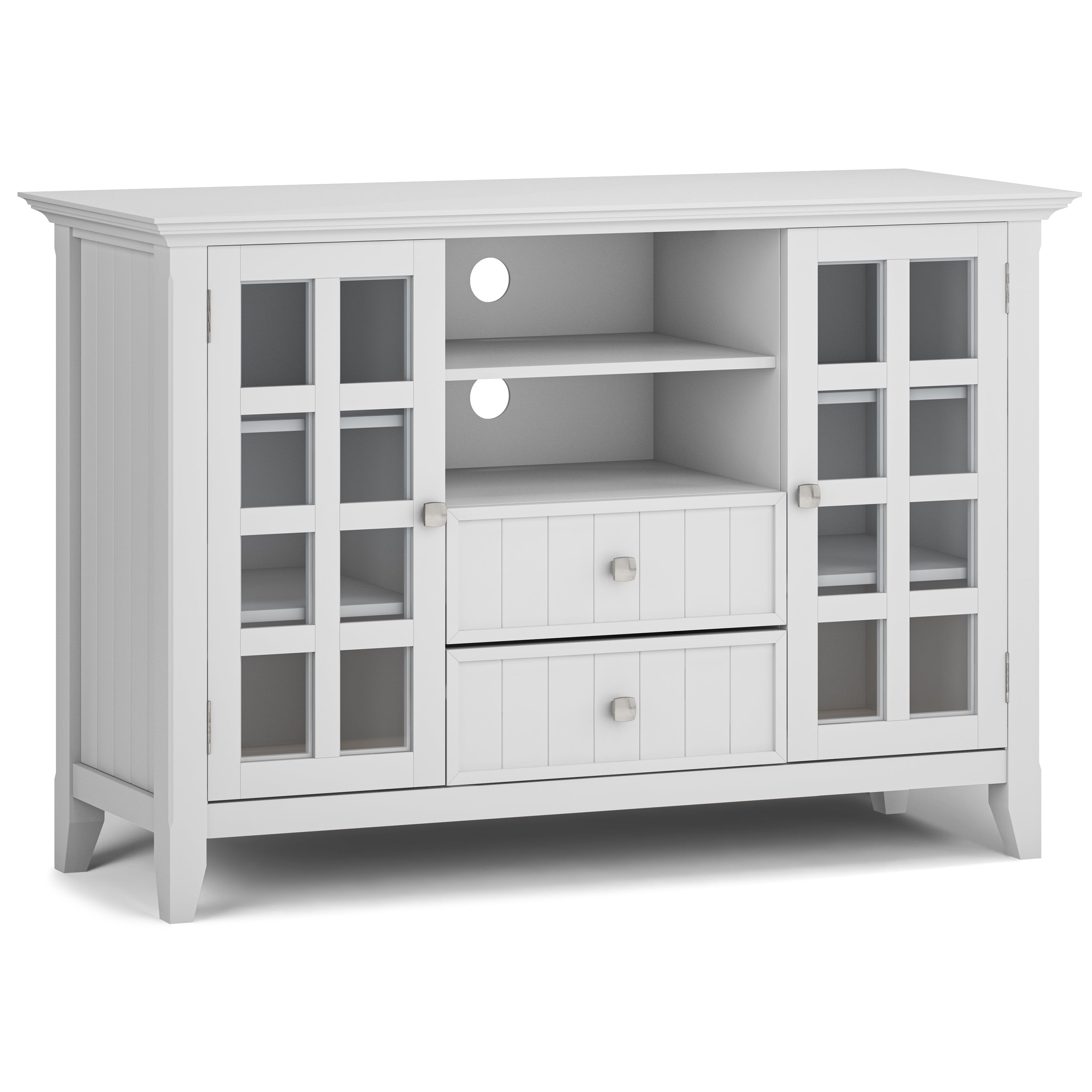 Acadian - Tall TV Media Stand - White