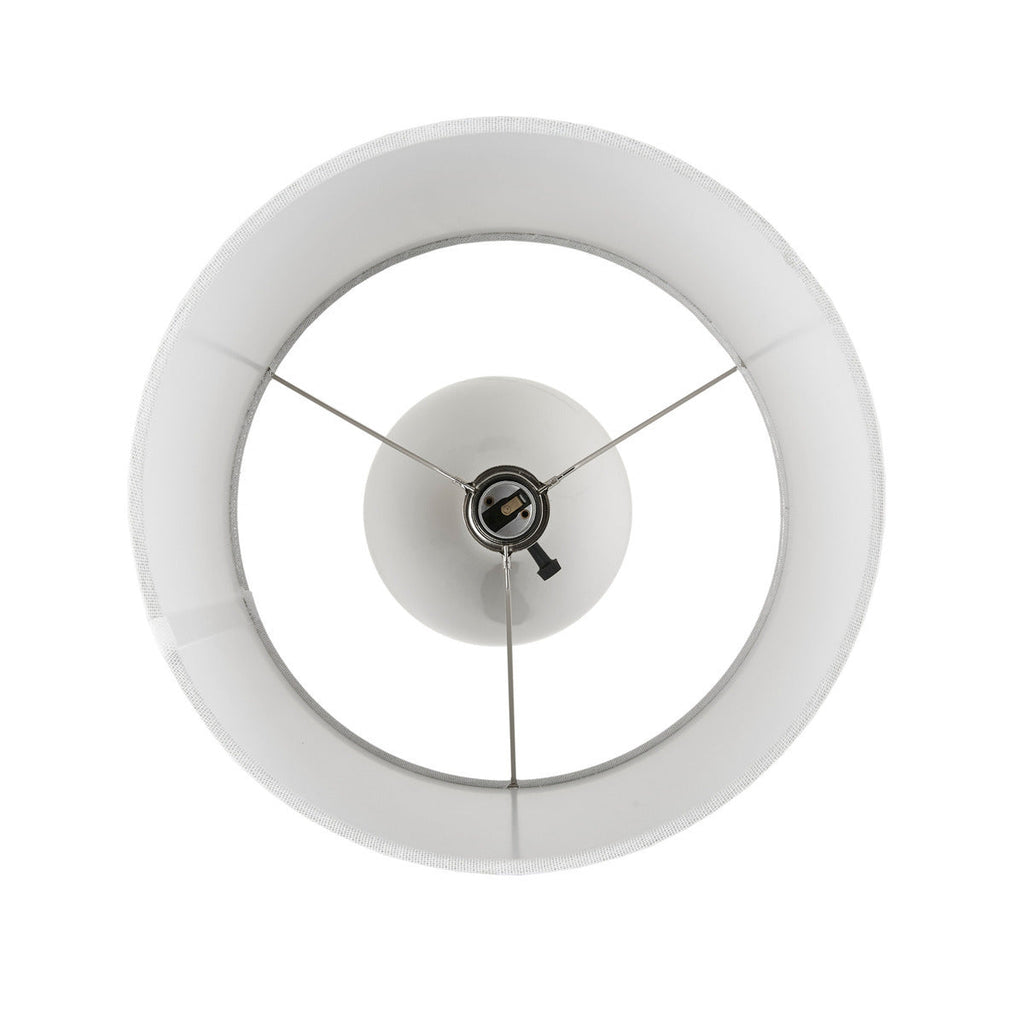 2-Tone Ceramic Table Lamp Set of 2 White/Silver See below