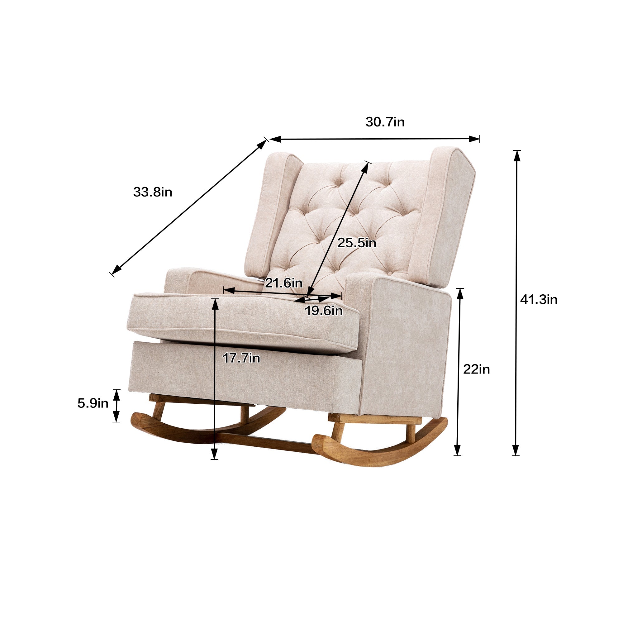 COOLMORE  living  room Comfortable  rocking chair  accent chair