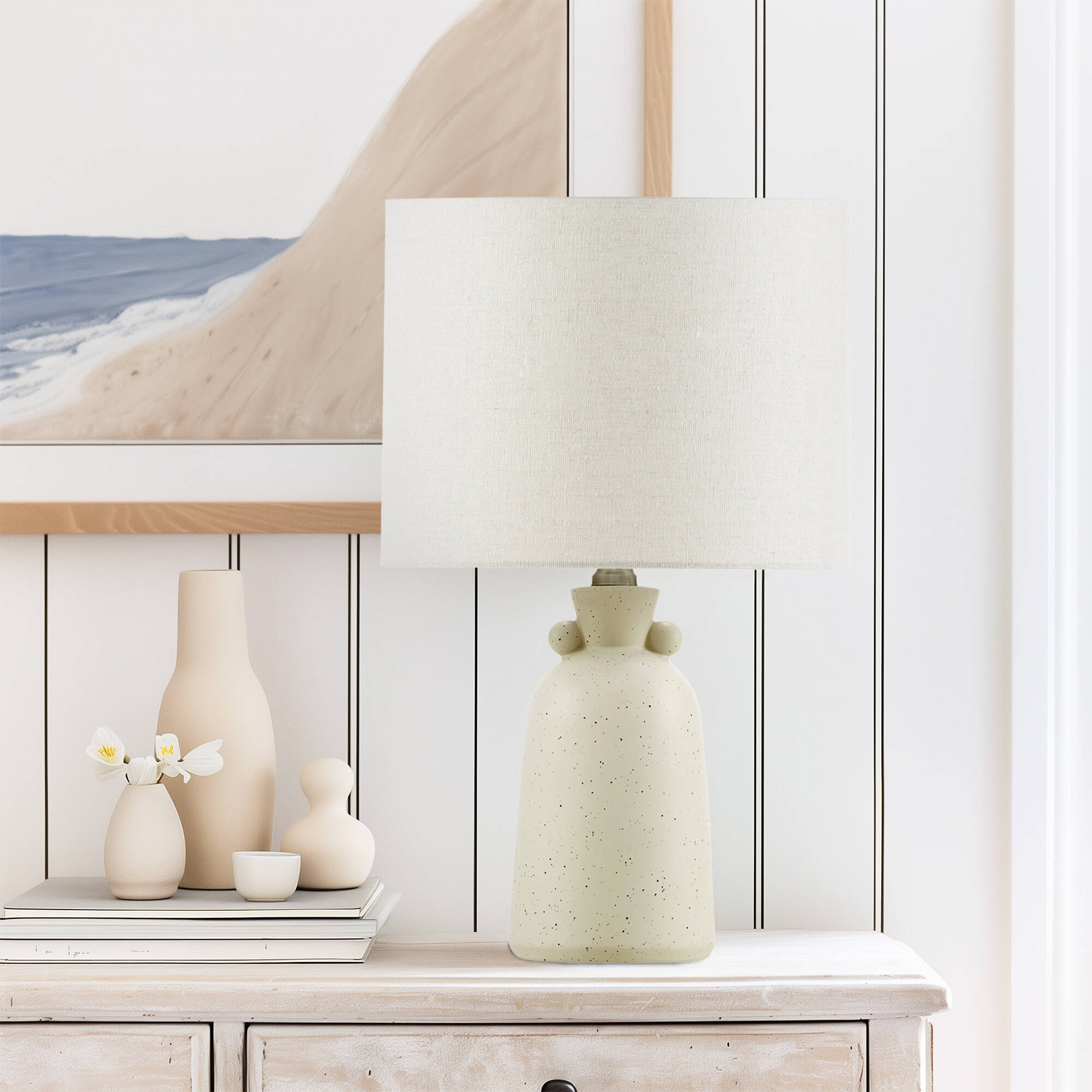 16' Ceramic Table Lamp Cream See below