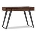 Lowry - Small Desk - Distressed Charcoal Brown