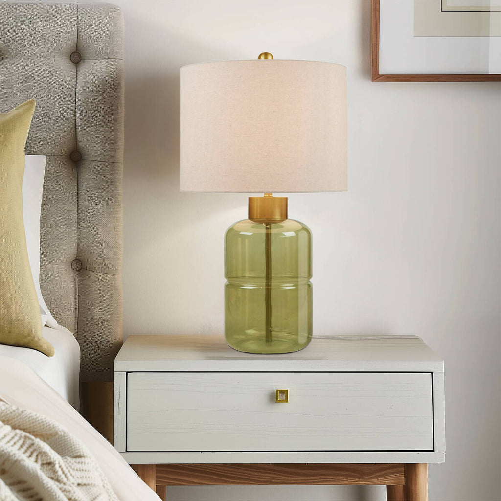 Glass Table Lamp Green See below