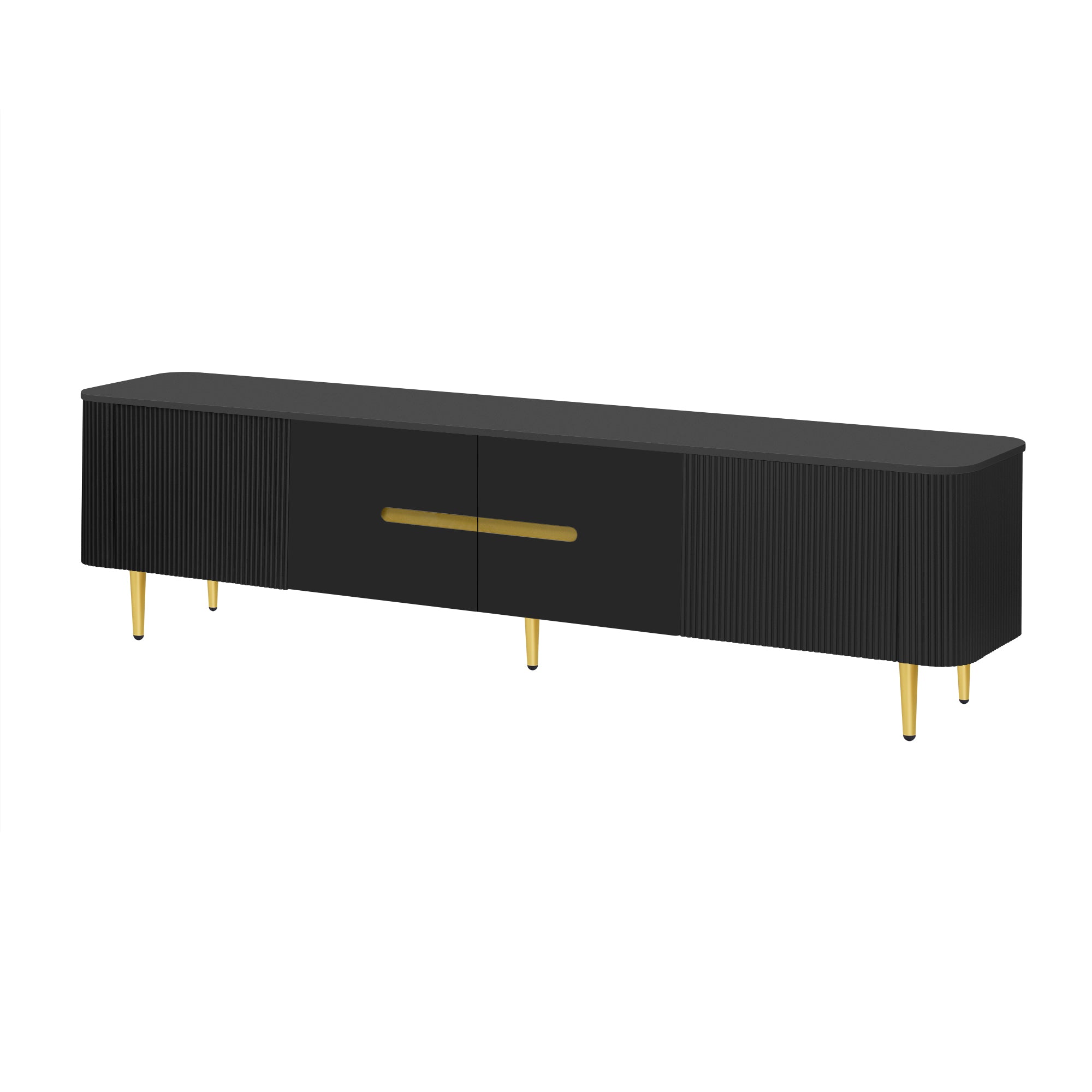 U-Can 78.7''Minimalist TV Stand for TVs up to 85 Inches, Modern Entertainment Center Media Console with 4 Spacious Cabinets for Living room(OLD SKU: SJ000125AAB)