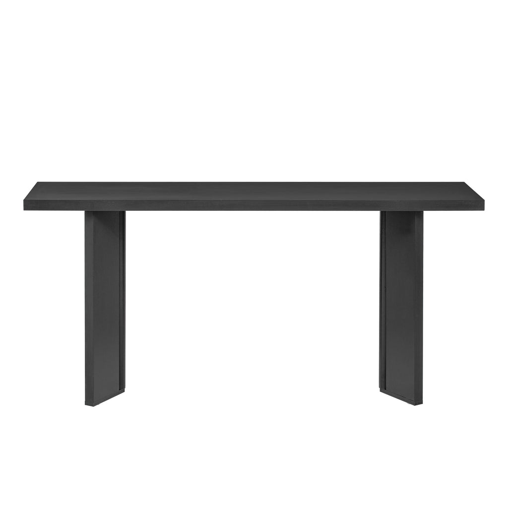 U_STYLE Stylish Console Table with Pine Veneer and Geometric Legs,Suitable for Living Room, Study and Dining Room