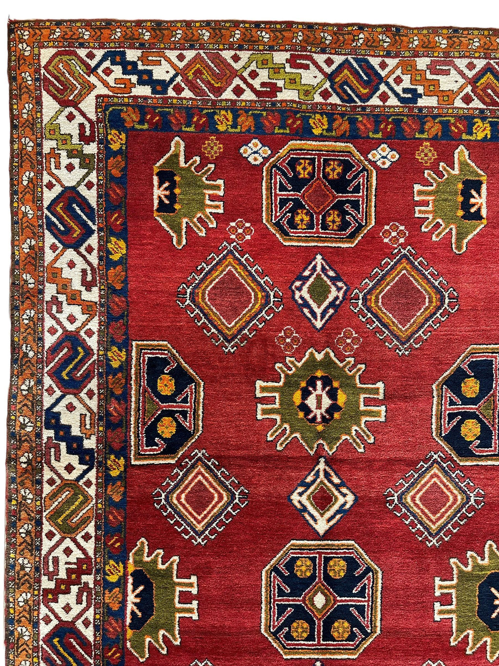 Hand-Knotted Persian Meshgin Wool Rug – 5’ x 11’ – Vintage Tribal Masterpiece