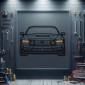 Mustang Front View Metal Neon Car Wall Art - MTN0233