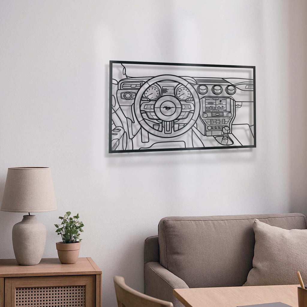 Mustang GT S550 Driver's Cockpit Metal Frame Wall Art - MT1471
