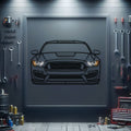 2017 Mustang Shelby GT350 Front View Metal Neon Car Wall Art - MTN0105
