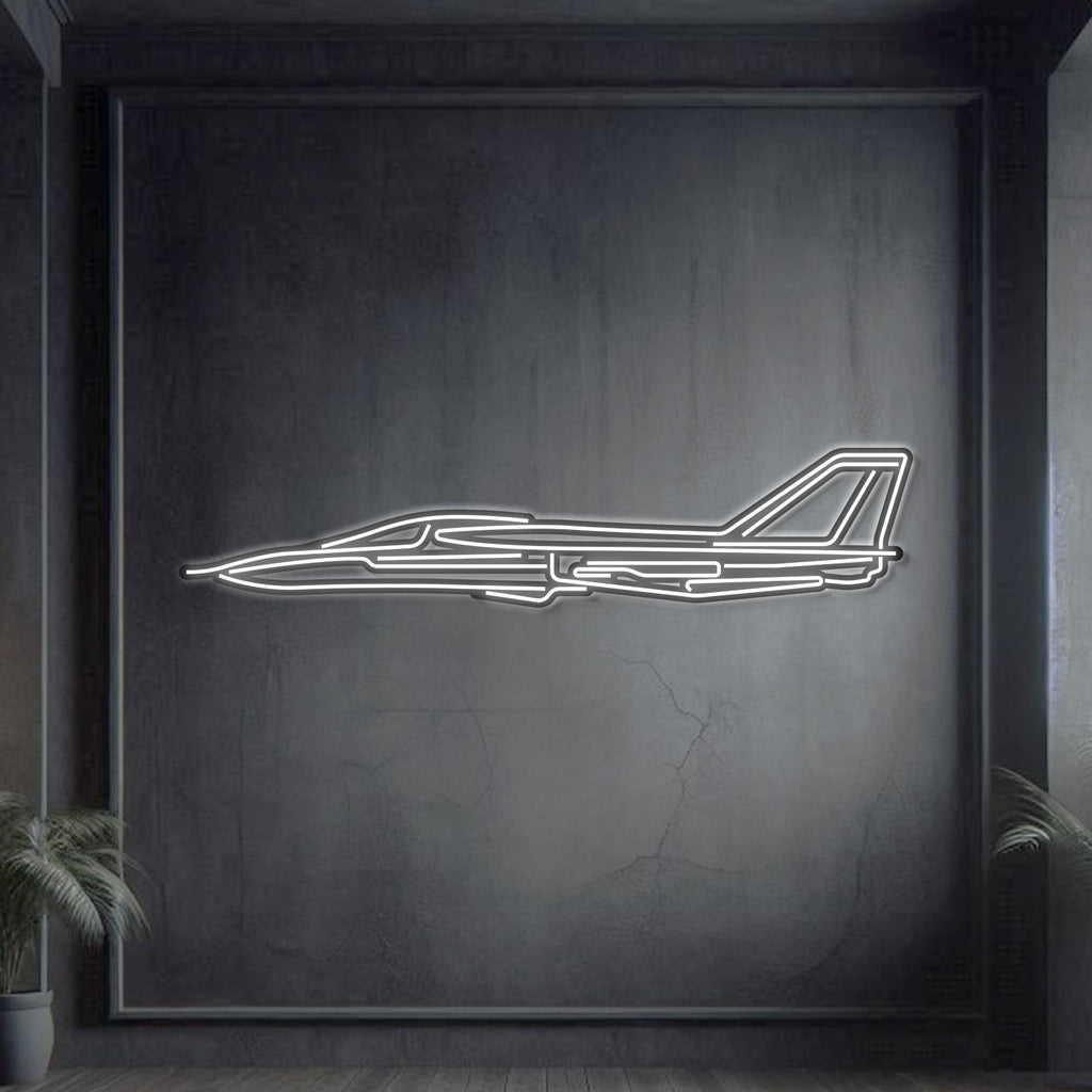 Falcon 2000 Metal Neon Aircraft Wall Art - NCN0046