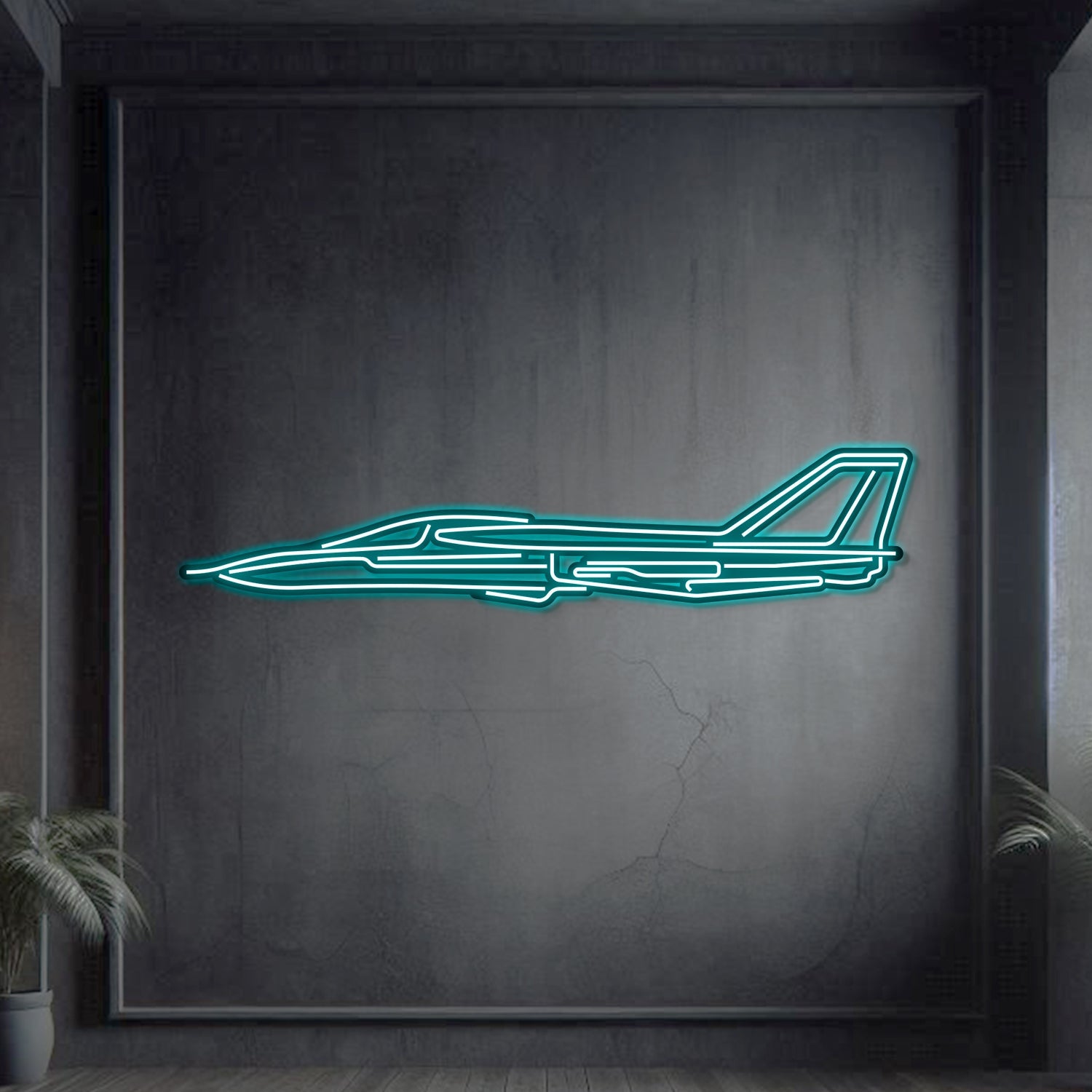 Falcon 2000 Metal Neon Aircraft Wall Art - NCN0046