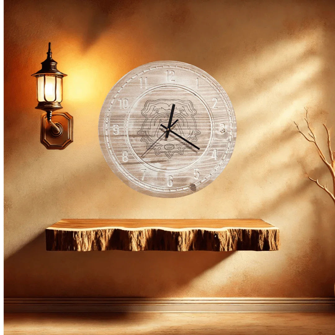 Georgia bulldog clock (dog)