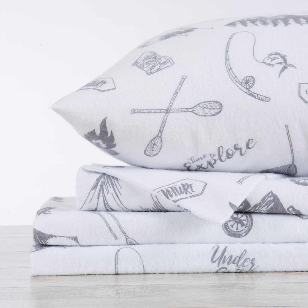 100% Turkish Cotton Flannel Sheet Sets - Boulder Collection