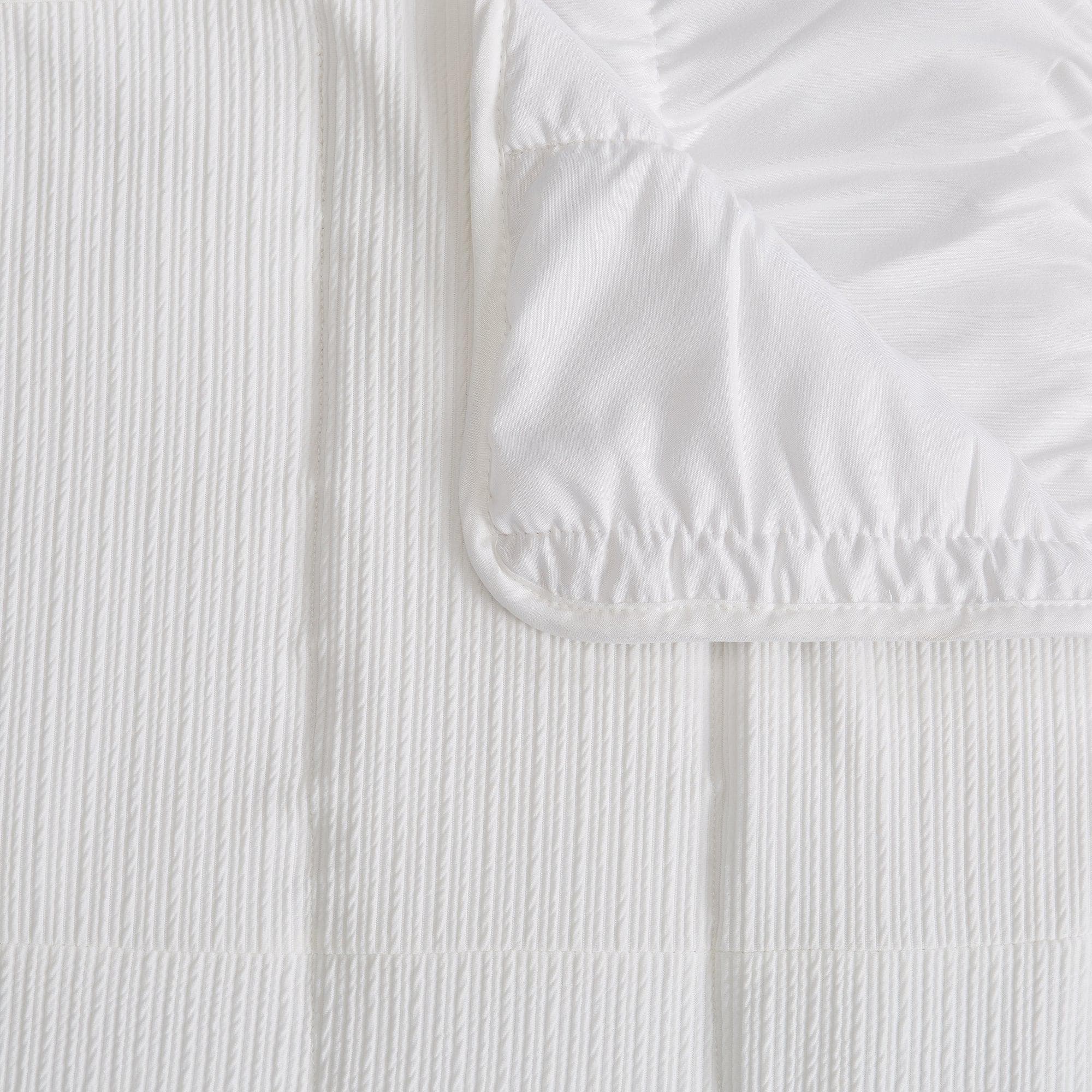 3 Piece Textured Striped Quilt Set - Ellie Collection