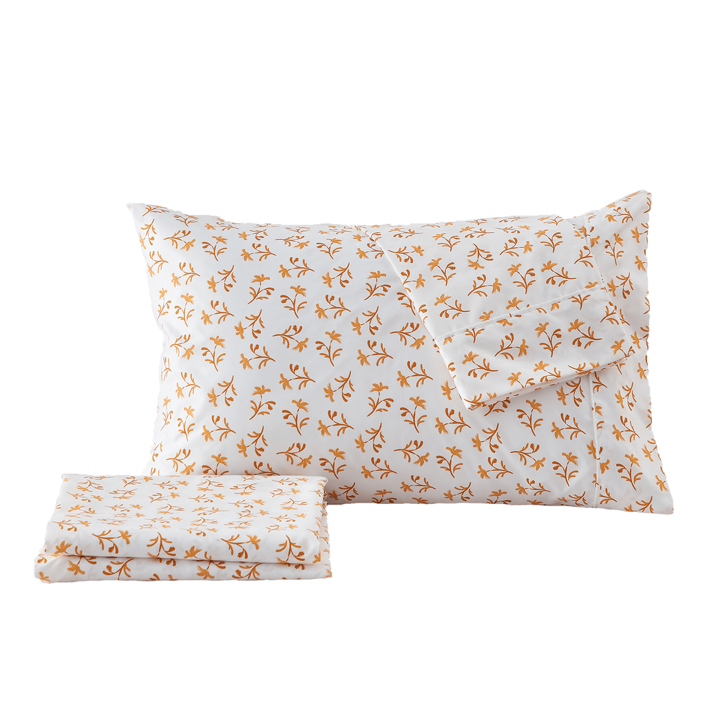 4 Piece Watercolor Floral Microfiber Sheet - Delia Collection
